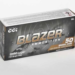 CCI Blazer Brass - 9mm Luger - 115 Gr. - FMJ - 50rds