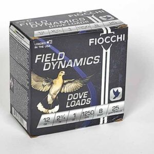 Fiocchi Field Dynamics - 12 Gauge - 2-3/4in - #8 Shot - 1oz - Dove Load - 25rds