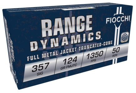 Fiocchi Shooting Dynamics .357 Sig 124gr FMJ 1350 FPS 502 Ft/lb 50/box