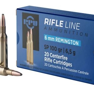 PPU 6mm Rem 100gr Soft Point 3100 FPS 20/box