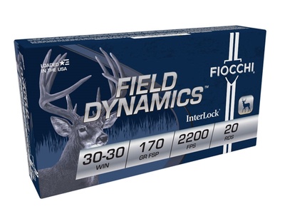 Fiocchi Field Dynamics 30-30 Win 170gr Flat Soft Point 2200 FPS 20/box