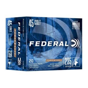 Federal Power-Shok 45 Long Colt 235gr JHP Handgun Ammo - 20 Rounds