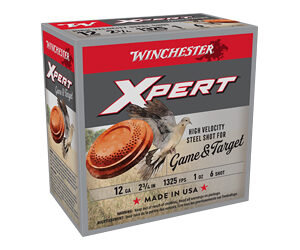 Winchester Ammunition, Xpert, 12 Gauge, 2.75", #6, 1oz, Steel Shot, Lead Free, 25 Round Box, California Certified Nonlead Ammunition